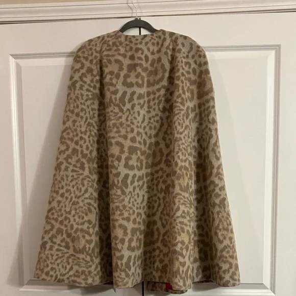 INC International Concepts Animal Print Cape Coat - Picture 9 of 10